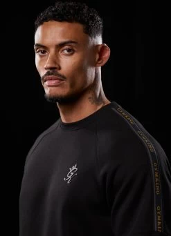 Gym King Premium Taped Crew - Black/Gold -Fit Wear Shop PREMIUMTAPEDCREW JOGGER BLACKGOLDSWT A2BDPTSB A2BDB 56