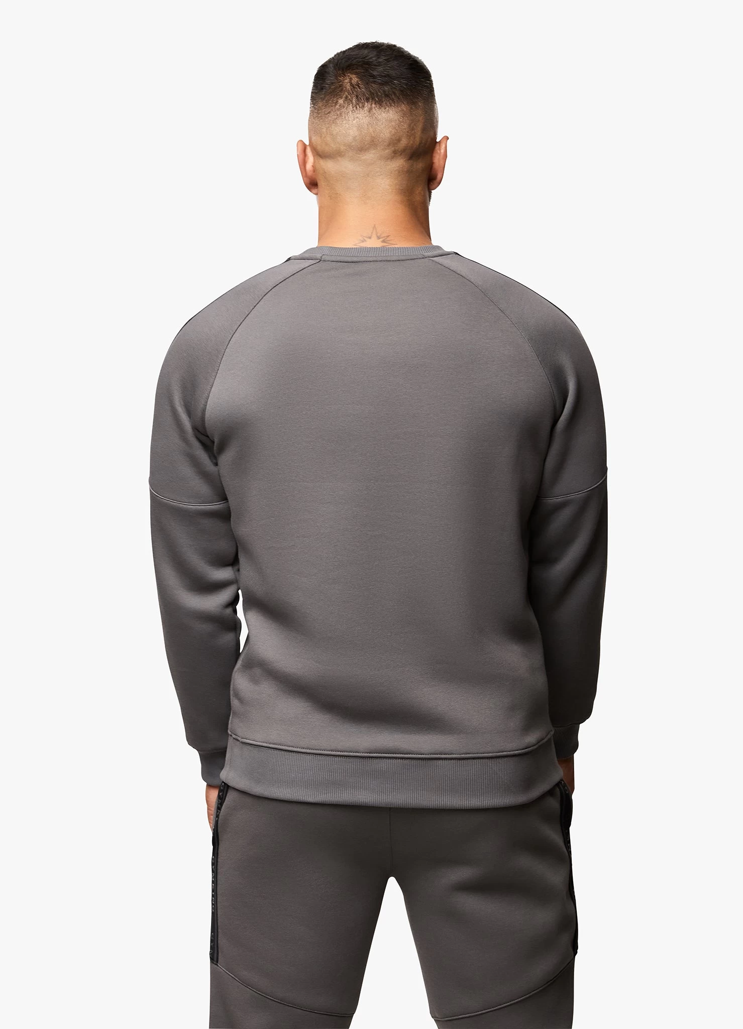 Gym King Premium Taped Crew - Grey 11 Gym King Premium Taped Crew - Grey - Image 9