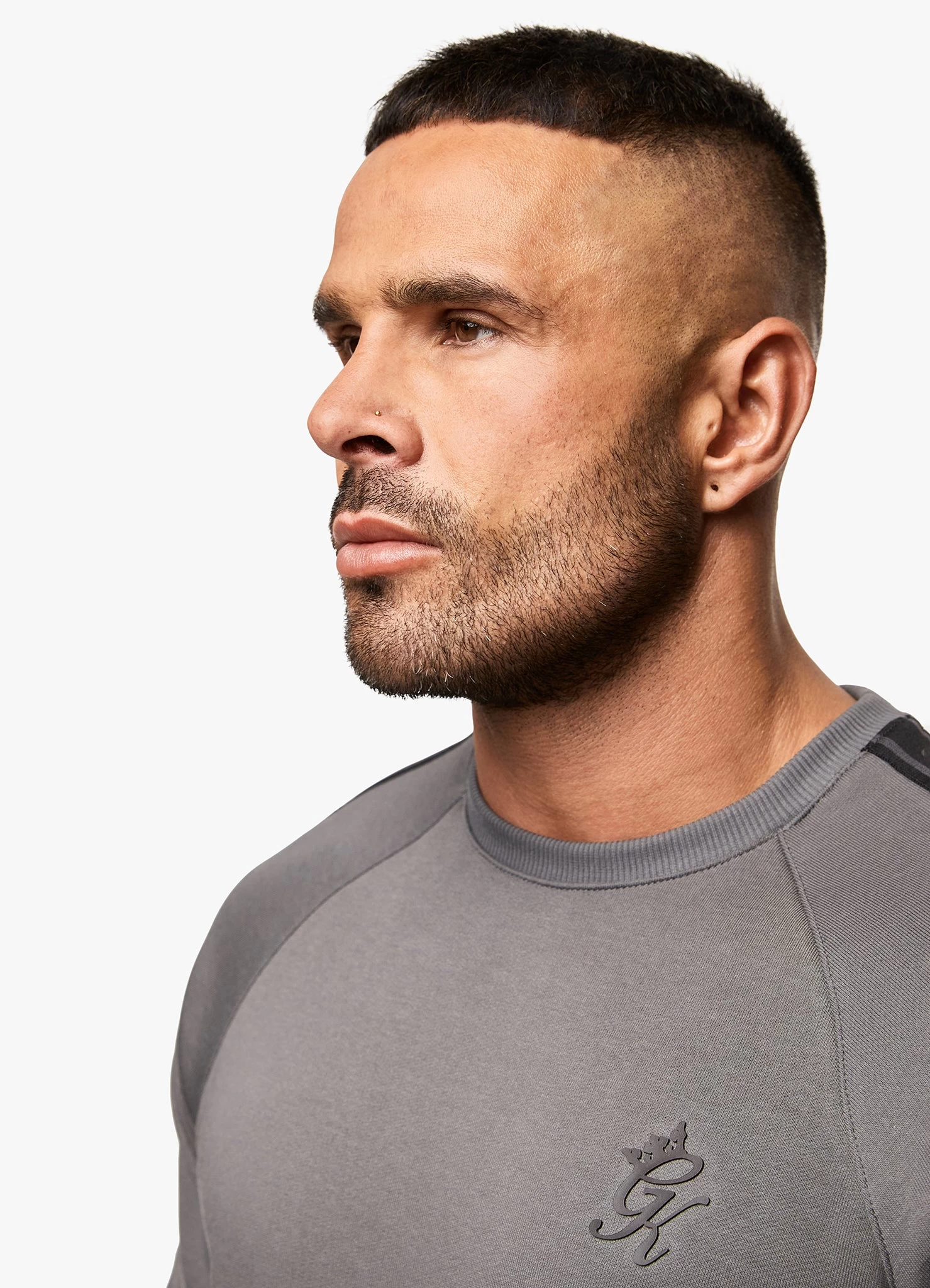 Gym King Premium Taped Crew - Grey 12 Gym King Premium Taped Crew - Grey - Image 10