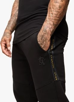 Gym King Premium Taped Jogger - Black/Gold -Fit Wear Shop PREMIUMTAPEDTEE JOGGER BLACKGOLDSST A2BDUTSB A2BDB 66