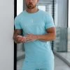 Gym King Pro Jersey Tee - Aqua Blue -Fit Wear Shop PRO AQUA