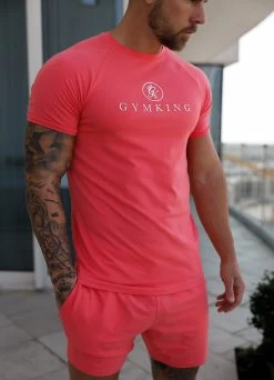 Gym King Pro Jersey Tee - Coral -Fit Wear Shop PROCORAL