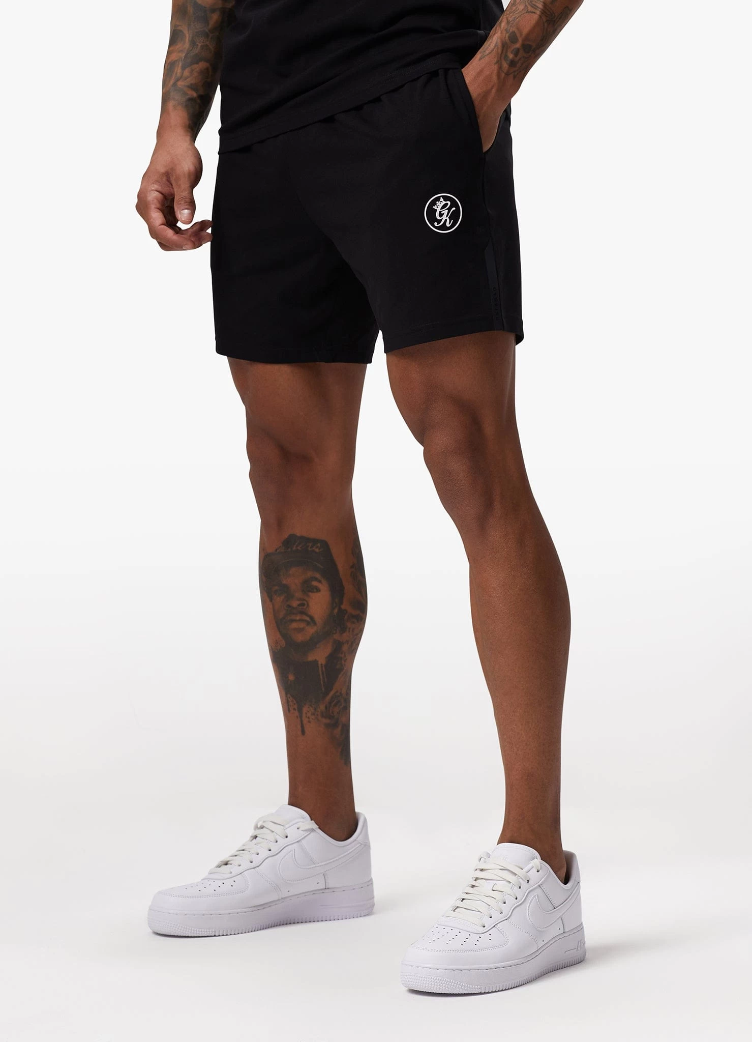 Gym King Pro Logo Jersey Short - Black 3 Gym King Pro Logo Jersey Short - Black