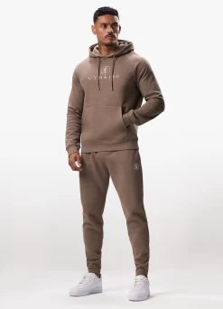 Gym King Pro Logo Fleece Hood - Dark Taupe -Fit Wear Shop PROLOGOHOOD JOGGER DARKTAUPEHDE A2C32TSB A2C38 434