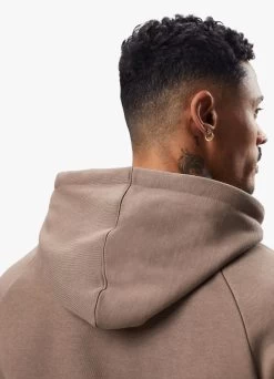 Gym King Pro Logo Fleece Hood - Dark Taupe -Fit Wear Shop PROLOGOHOOD JOGGER DARKTAUPEHDE A2C32TSB A2C38 441