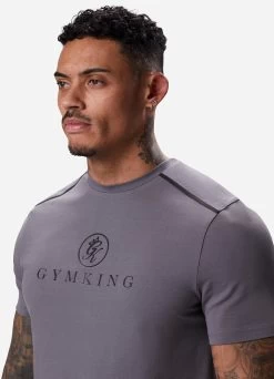 Gym King Pro Logo Tee V2 - Fossil Grey -Fit Wear Shop PROLOGOTEE SHORT FOSSILGREYSST A2CI7SHR A2CI9133