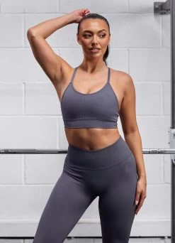 Gym King Sculpt Seamless Bra - Space Grey -Fit Wear Shop Q124LADIESGYMCAMP3074copy