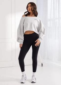 Gym King Move Your Way Crop Sweatshirt - Snow Marl 20 Gym King Move Your Way Crop Sweatshirt - Snow Marl -Fit Wear Shop Q124LADIESPEACH MYWCAMP6339copy