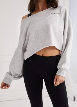 Gym King Move Your Way Crop Sweatshirt - Snow Marl 18 Gym King Move Your Way Crop Sweatshirt - Snow Marl -Fit Wear Shop Q124LADIESPEACH MYWCAMP6345copy