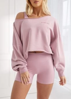 Gym King Move Your Way Crop Sweatshirt - Dusky Mauve -Fit Wear Shop Q124LADIESPEACH MYWCAMP6536copy