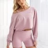 Gym King Move Your Way Crop Sweatshirt - Dusky Mauve 2 Gym King Move Your Way Crop Sweatshirt - Dusky Mauve -Fit Wear Shop Q124LADIESPEACH MYWCAMP6542copy