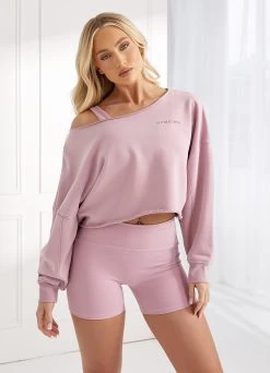Gym King Move Your Way Crop Sweatshirt - Dusky Mauve