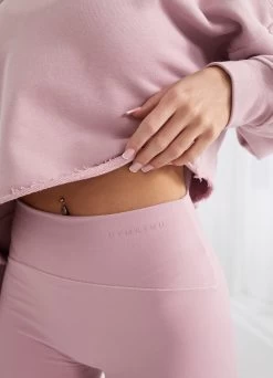 Gym King Move Your Way Crop Sweatshirt - Dusky Mauve -Fit Wear Shop Q124LADIESPEACH MYWCAMP6562copy