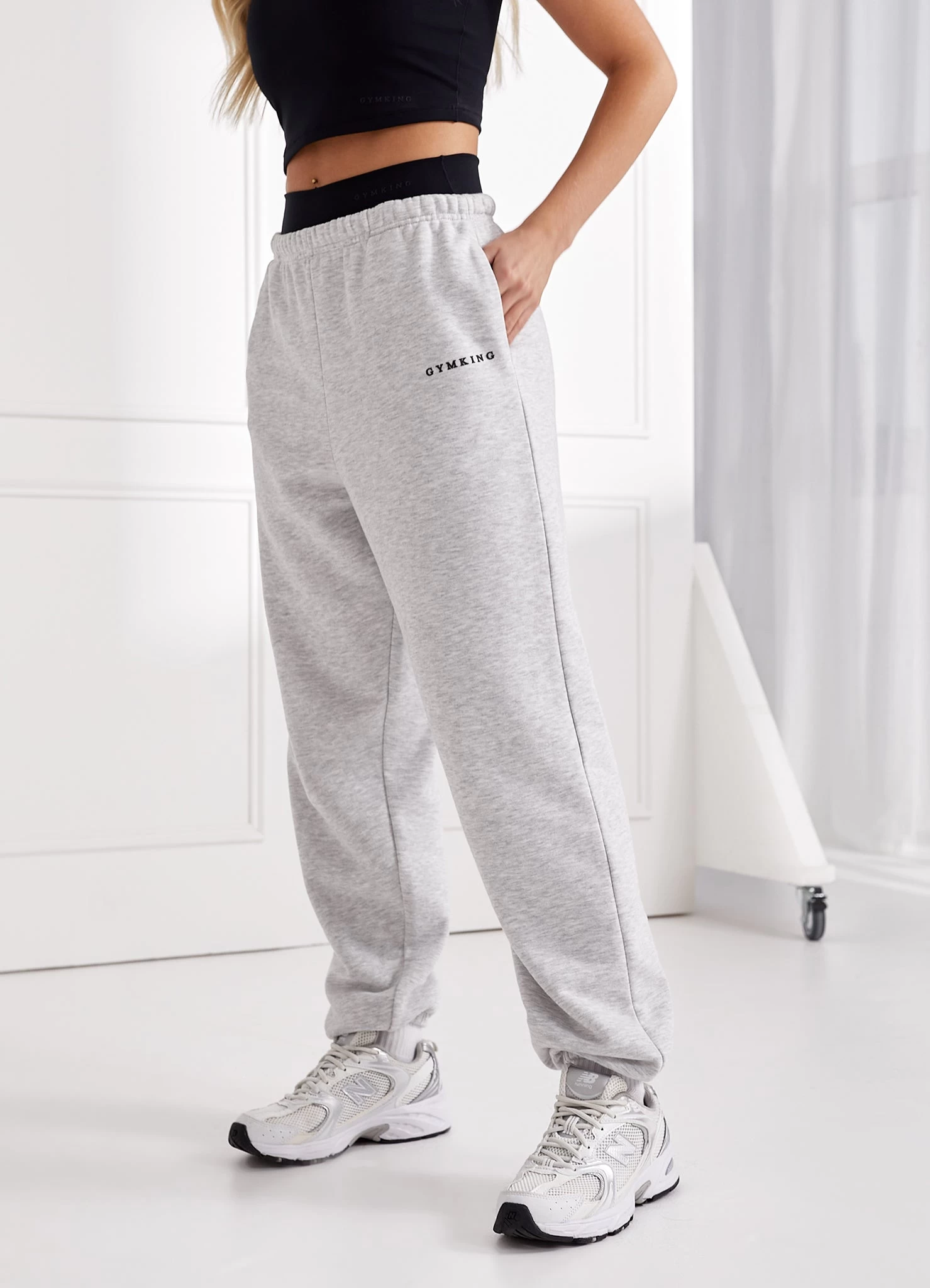 Gym King Move Your Way Jogger - Snow Marl 3 Gym King Move Your Way Jogger - Snow Marl