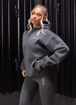 Gym King Reset Oversized Hood - Green Smoke -Fit Wear Shop Q124LADIESTRIB3CAMP2663copy