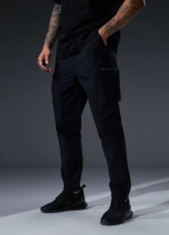 Gym King Rebellion Cargo Jogger - Black -Fit Wear Shop Q124MENSECOMALPHA EST2564copy2