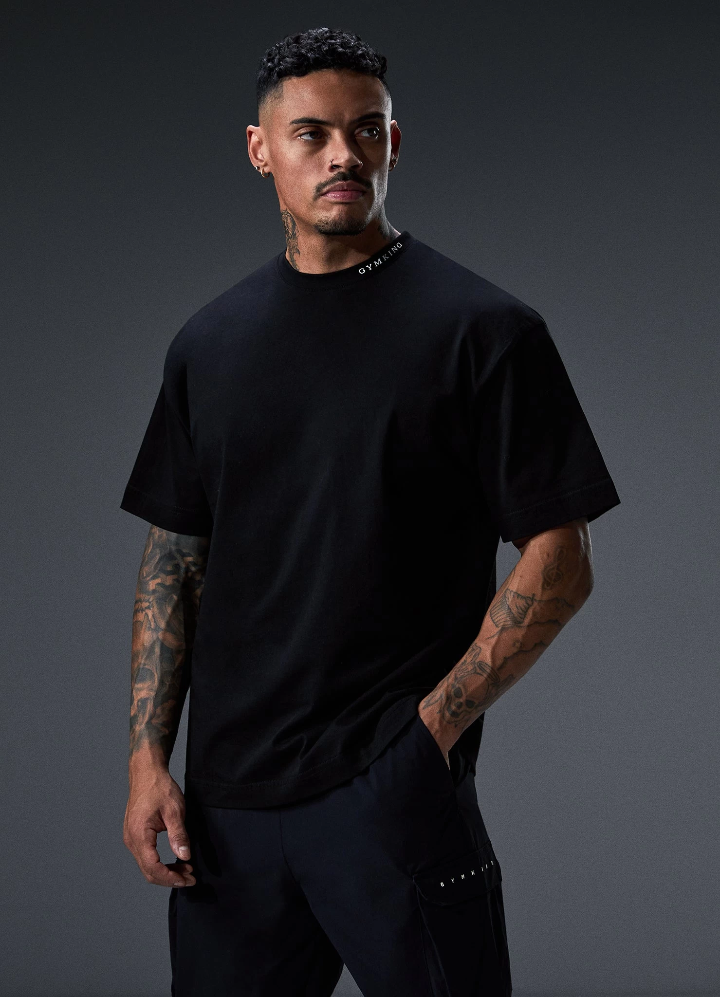 Gym King Alpha Tee - Black 8 Gym King Alpha Tee - Black - Image 6