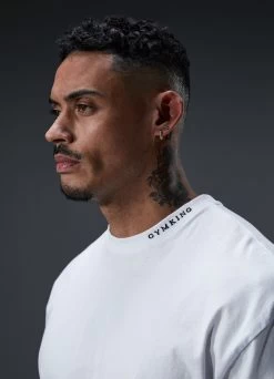 Gym King Alpha Tee - White -Fit Wear Shop Q124MENSECOMALPHA EST2661copy