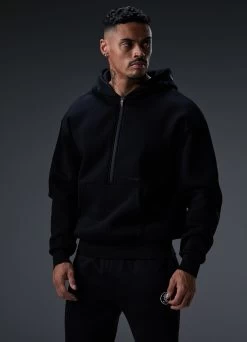 Gym King Alpha 1/2 Zip Hood - Black -Fit Wear Shop Q124MENSECOMALPHA EST2691copy