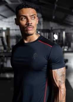 Gym King Flex Tee - Black/Red Alert 20 Gym King Flex Tee - Black/Red Alert -Fit Wear Shop Q124MENSJRGYM0029copy