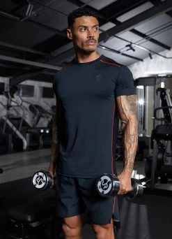 Gym King Flex Tee - Black/Red Alert