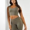 Gym King Peach Luxe Tank - Olive Luxe 2 Gym King Peach Luxe Tank - Olive Luxe -Fit Wear Shop Q4LADIESCAMPPEACHLUXE9290 1