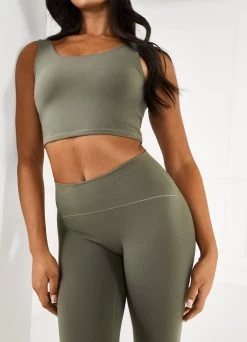 Gym King Peach Luxe Legging - Olive Luxe -Fit Wear Shop Q4LADIESCAMPPEACHLUXE9293 1
