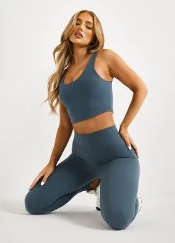 Gym King Peach Luxe Legging - Twilight Blue Luxe -Fit Wear Shop Q4LADIESCAMPPEACHLUXE9391 1