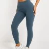 Gym King Peach Luxe Legging - Twilight Blue Luxe -Fit Wear Shop Q4LADIESCAMPPEACHLUXE9555