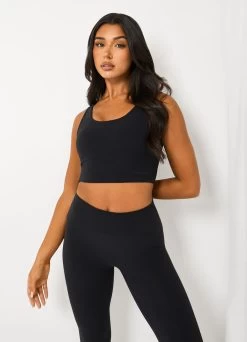 Gym King Peach Luxe Tank - Black Luxe -Fit Wear Shop Q4LADIESCAMPPEACHLUXE9756