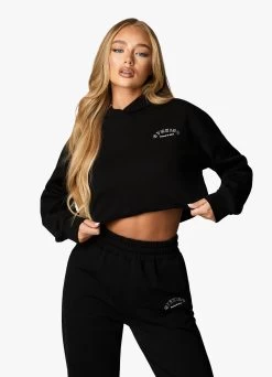Gym King Radiance Crop Hood - Black -Fit Wear Shop RADIANCECROPHOOD JOGGER BLACKWHD A2BHWWTB A2BPH 36