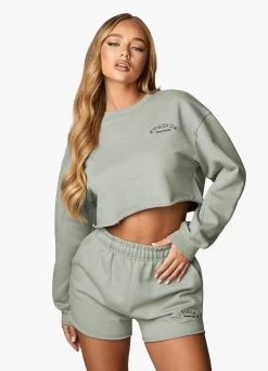Gym King Radiance Crop Sweatshirt - Matcha Green -Fit Wear Shop RADIANCECROPSWEATSHIRT CURVEDHEMSHORTS MOCHA MOCHAWSS A2BI5WSR A2BIO 187 85a0d004 0846 4ae2 b242 6efbdea28cdb