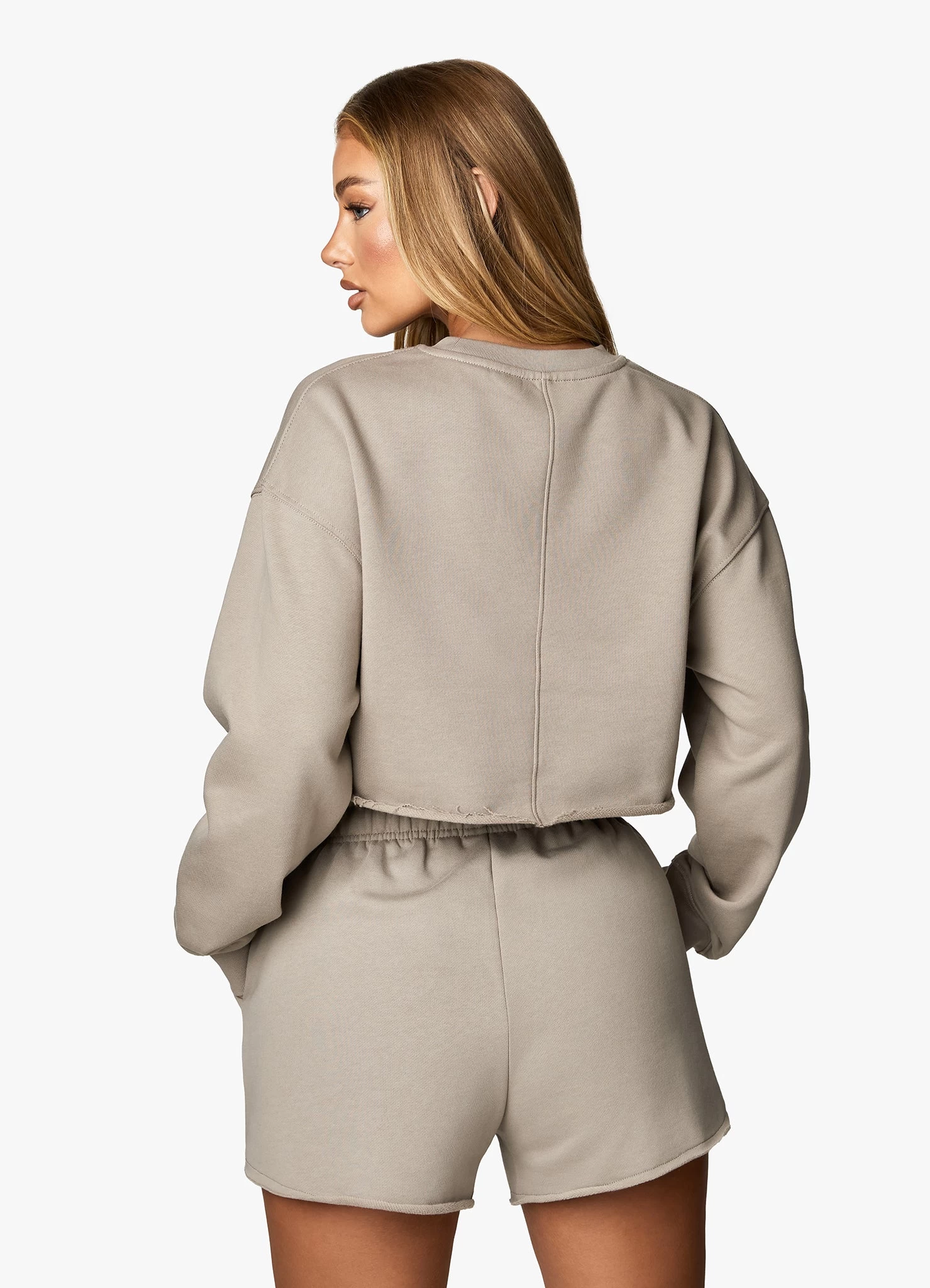 Gym King Radiance Crop Sweatshirt - Mocha 7 Gym King Radiance Crop Sweatshirt - Mocha - Image 5