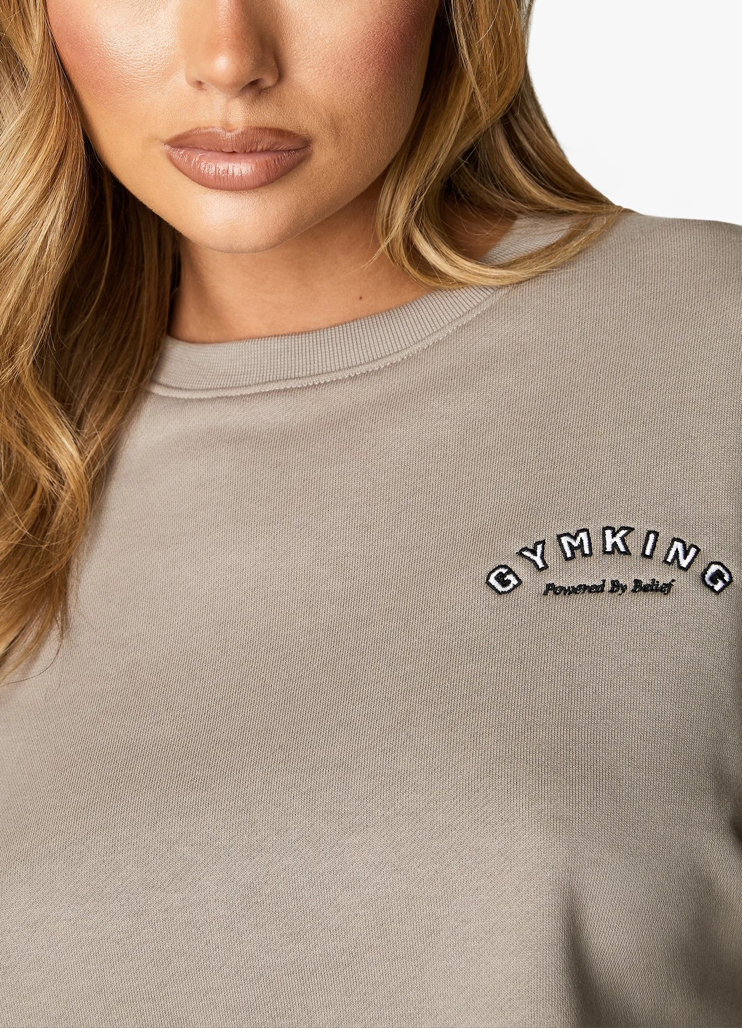 Gym King Radiance Crop Sweatshirt - Mocha 9 Gym King Radiance Crop Sweatshirt - Mocha - Image 7