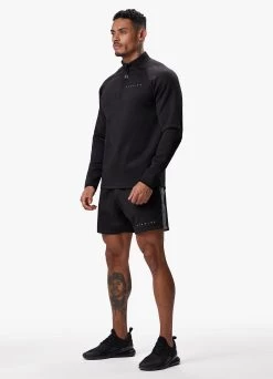 Gym King Rebellion Crush 1/4 Zip Funnel - Black -Fit Wear Shop REBELLIONCRUSH14ZIPFUNNEL SHORT BLACKQZP G2C1USHR G2C1V 197