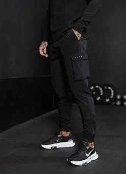 Gym King Rebellion Cargo Jogger - Black -Fit Wear Shop REBELLIONHOOD CARGOJOGGER BLACK 122