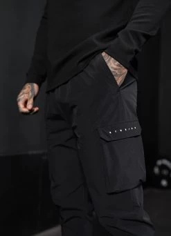 Gym King Rebellion Cargo Jogger - Black -Fit Wear Shop REBELLIONHOOD CARGOJOGGER BLACK 123