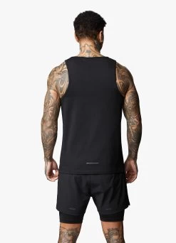 Gym King Rebellion Vest - Black -Fit Wear Shop REBELLIONVEST SHORT BLACKVST A2AL94