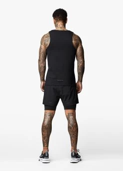 Gym King Rebellion Vest - Black -Fit Wear Shop REBELLIONVEST SHORT BLACKVST A2AL95