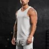 Gym King Rebellion Vest - Light Grey -Fit Wear Shop REBELLIONVEST SHORT LIGHTGREY VST A2BOAAHR A2BOE 346