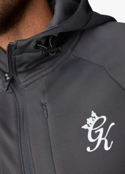 Gym King Reflect Poly FZ Hood - Graphite -Fit Wear Shop REFLECTPOLYFZHOOD JOGGER GRAPHITETST A2BCBTSB A2BCM 187