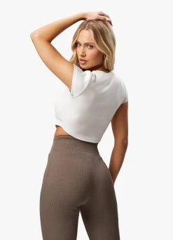 Gym King Refresh Contoured Rib Top - Cream -Fit Wear Shop REFRESHCONTOUREDRIBTOP CREAMWST A2BTL 113