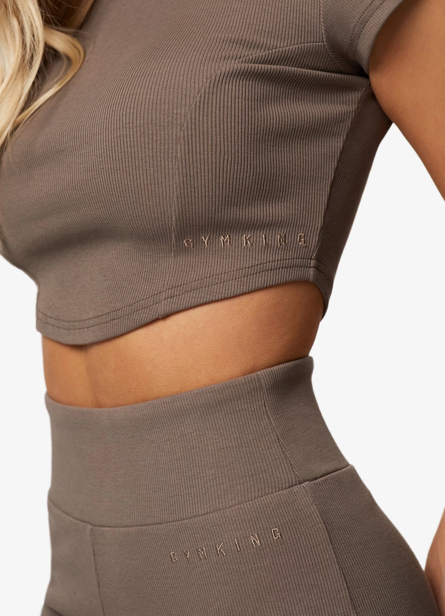 Gym King Refresh Contoured Rib Top - Deep Mink 5 Gym King Refresh Contoured Rib Top - Deep Mink - Image 3