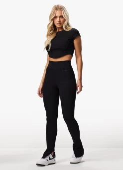Gym King Refresh Split Hem Rib Legging - Black -Fit Wear Shop REFRESHCONTROUREDRIBTOP LEGGING BLACKWST A2BTIWLG A2BTX 103 ccfa8643 0830 4873 961c 4119f05df746