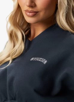 Gym King Refresh V Neck Crew - Deep Slate Blue -Fit Wear Shop REFRESHCROPCREW JOGGER DEEPSLATEBLUEWSS A2BSQWTB A2BT4 06