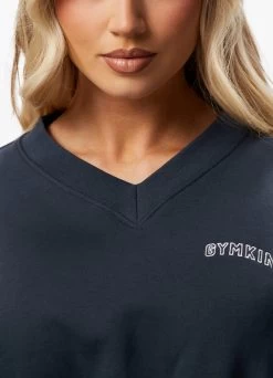 Gym King Refresh V Neck Crew - Deep Slate Blue -Fit Wear Shop REFRESHCROPCREW JOGGER DEEPSLATEBLUEWSS A2BSQWTB A2BT4 08