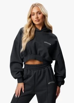 Gym King Refresh Crop Hood - Dark Pewter