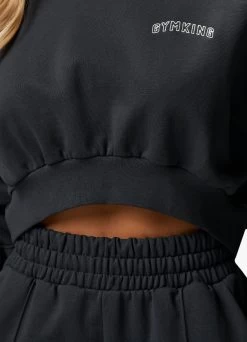 Gym King Refresh Crop Hood - Dark Pewter -Fit Wear Shop REFRESHCROPHOOD JOGGER DARKPEWTERWHD A2BSXWTB A2BT3 76