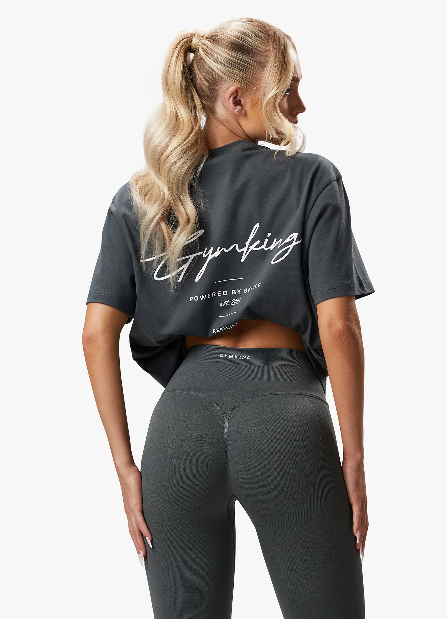 Gym King Reset BF Tee - Green Smoke 11 Gym King Reset BF Tee - Green Smoke - Image 9