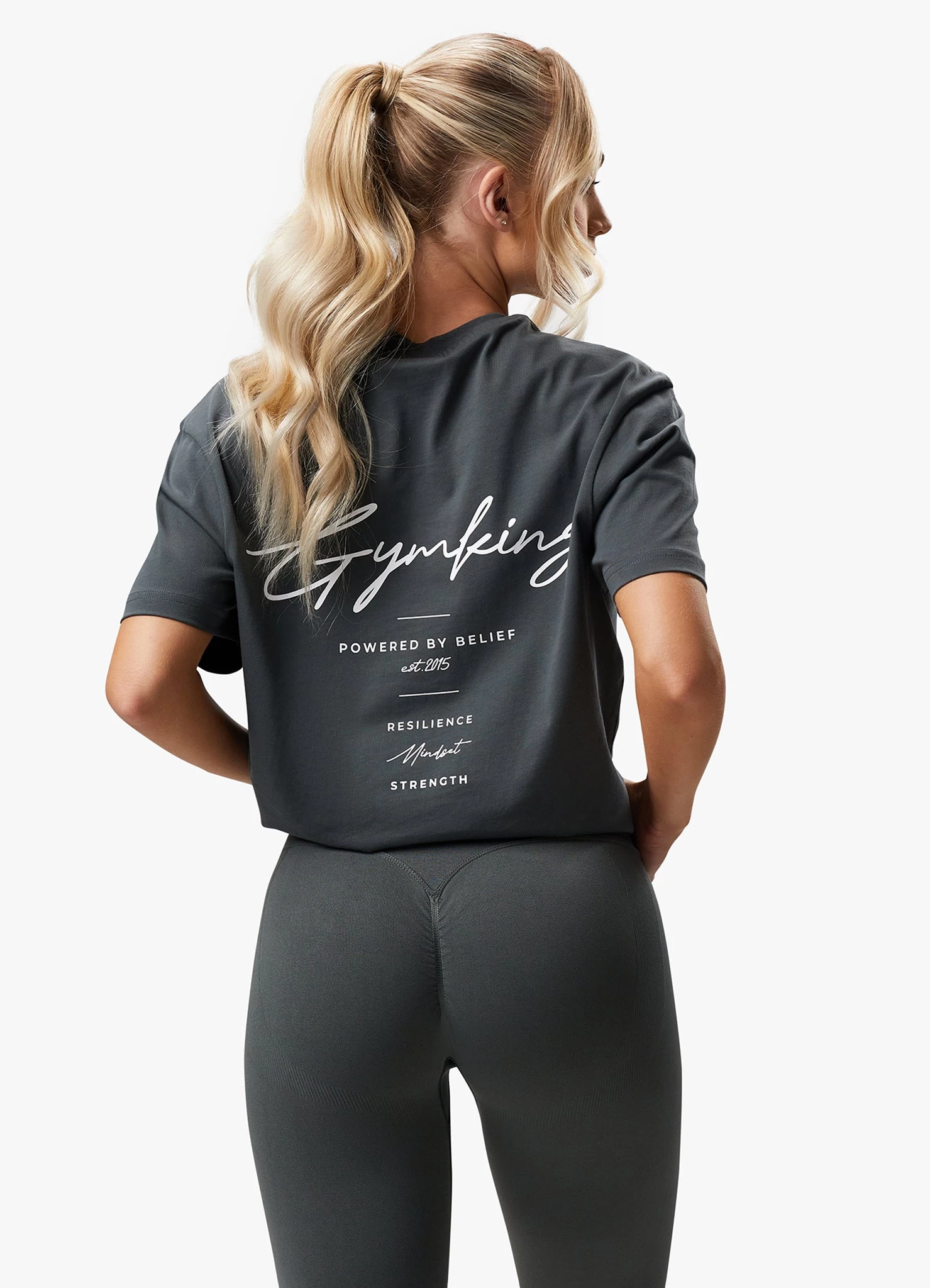 Gym King Reset BF Tee - Green Smoke 5 Gym King Reset BF Tee - Green Smoke - Image 3